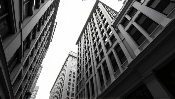 Urban Architecture Monochrome Low-Angle View