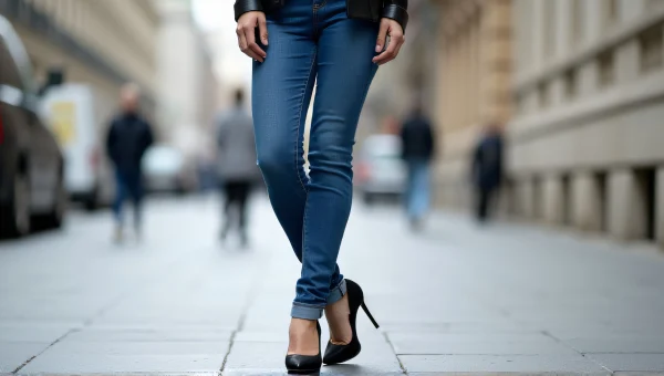 Urban Fashion Denim Jeans Stiletto Shoes Style