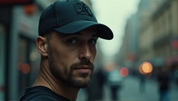 Urban Man With Baseball Cap In Selective Focus