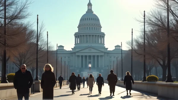 Urban Pedestrians Walking By Large Dome Building