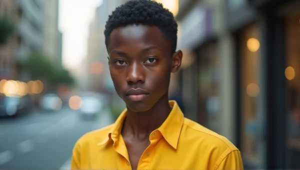 Urban Portrait of Person in Yellow Shirt