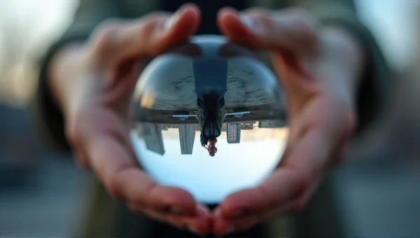 Urban Skyline Reflection In Lensball image