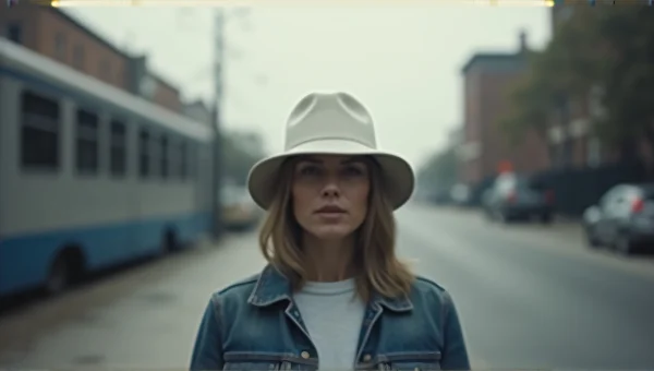 Urban Style: Individual in White Hat Profile