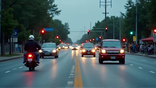 Urban Traffic at Dusk with Mixed Vehicles