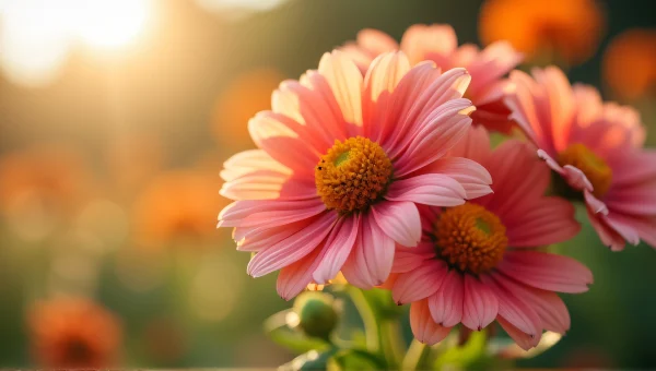 Vibrant Garden Flowers Close-Up In Daylight