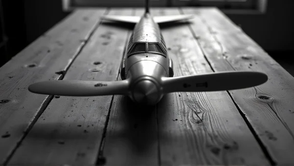 Vintage Airplane Propeller On Weathered Table