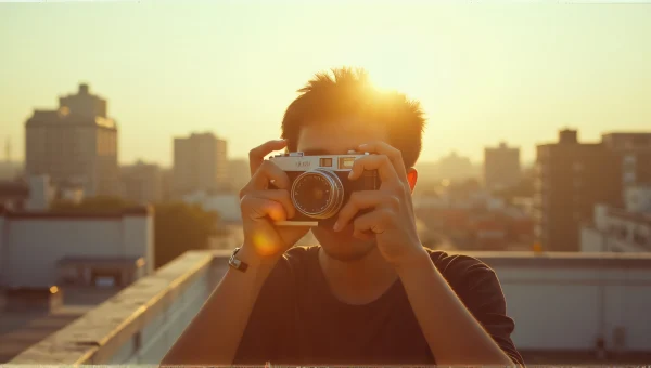 Vintage Film Camera Urban Rooftop image