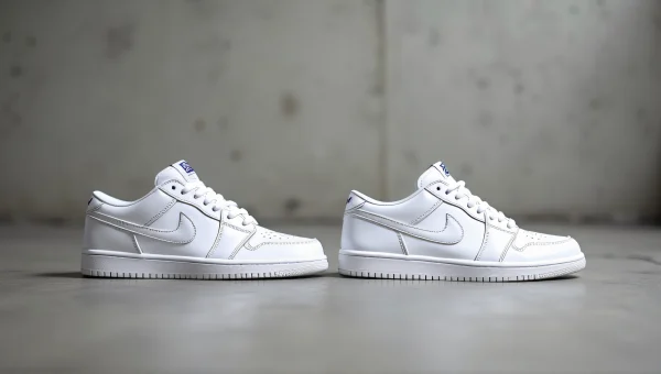 White Air Jordan 1 Sneakers Side by Side View
