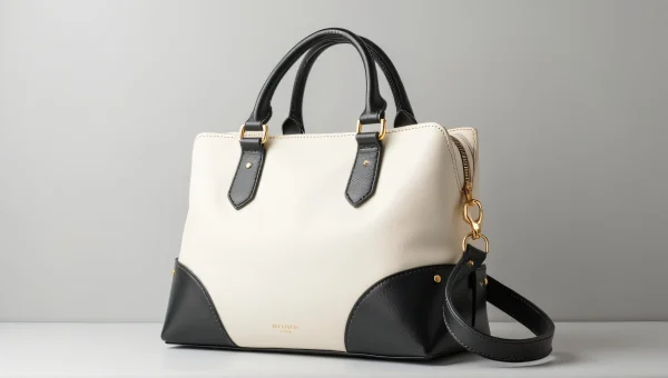White Black Leather Women’s Shoulder Bag Stylish