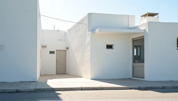 White Building Exterior Street View Midday