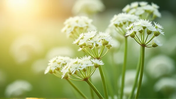 White Petaled Flowers In Soft Morning Light