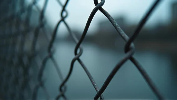 Wire Mesh Textures Close-Up With Blurred Background