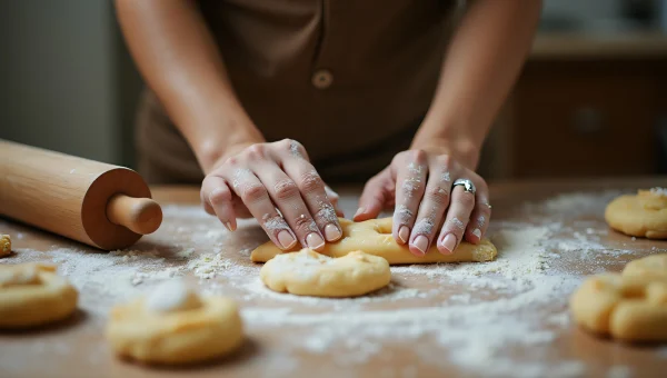Woman Baking Pastries In Cozy Kitchen Space