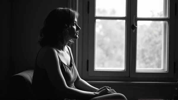Woman by Window in Greyscale Soft Light