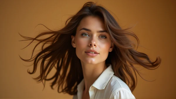 Woman Hair Swinging Portrait Emotion Flowing Motion