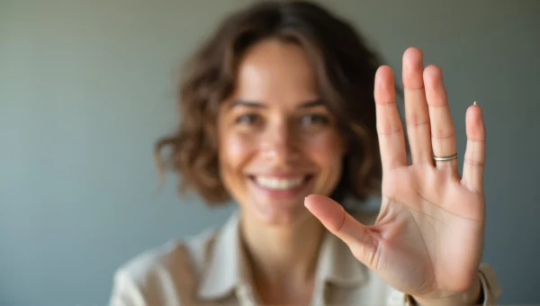 Woman Hand Sign Gesture Candid Expression Natural Light