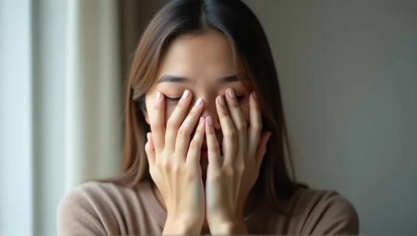 Woman Hiding Face Candid Portrait Soft Light