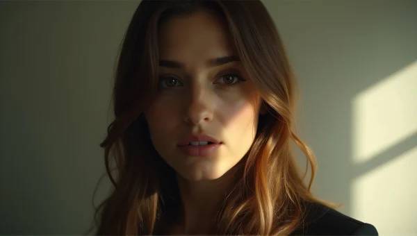 Woman With Long Hair Eye Reveal Soft Light Portrait
