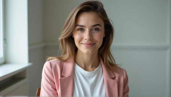 Woman in Pink Jacket Portrait with Natural Light