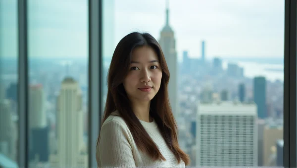 Woman Portrait Cityscape Background Soft Light