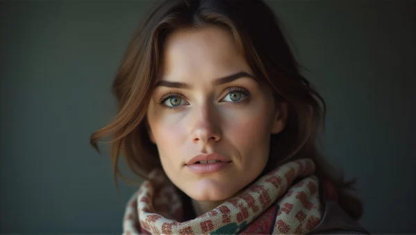 Woman Portrait Scarf Soft Focus Depth