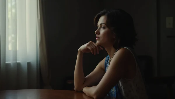 Woman in Profile with Hand on Chin