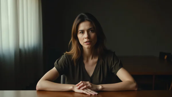Woman Seated at Table with Soft Window Light