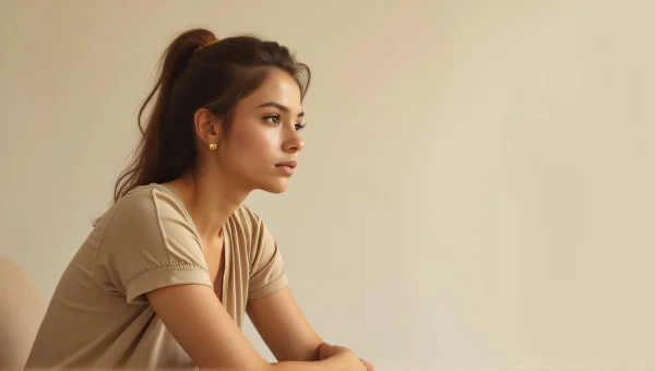 Woman Seated in Beige Top Oil Painting Style