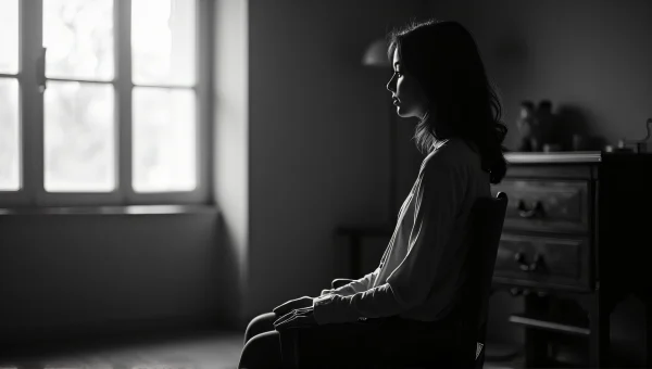 Woman Sitting on Vintage Chair in Soft Light