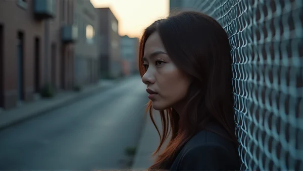 Woman Urban Alley Dusk Profile Soft Light