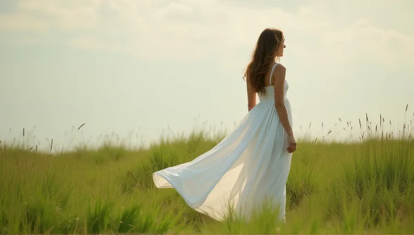 Woman in White Maxi Dress on Green Grass