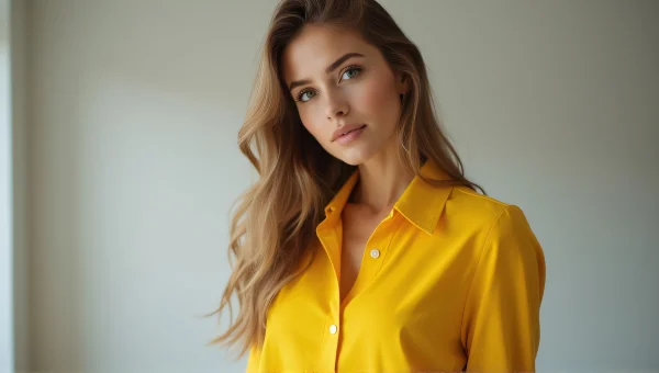 Woman in Yellow Shirt Portrait with Soft Light