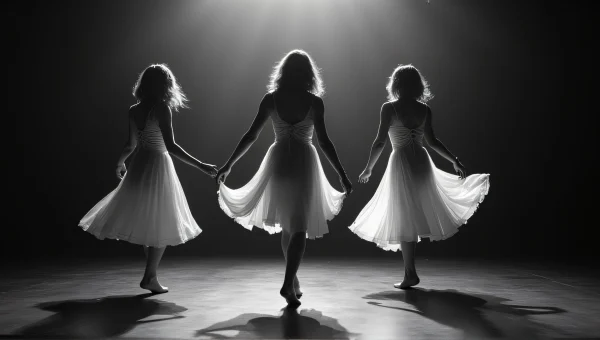 Women Dancing Flowing Dresses Stage Performance