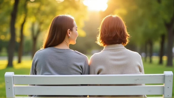 Women Relaxing Together In Sunlit Park