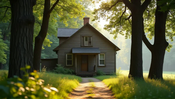 Wooden House Surrounded By Deciduous Trees