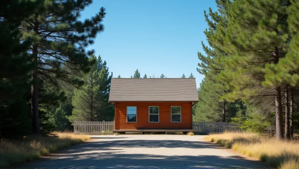 Wooden House Under Clear Blue Sky With Trees