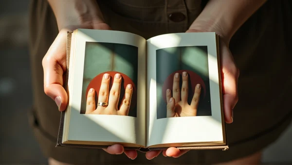 Worn Polaroid image Book With Sunlit Portraits