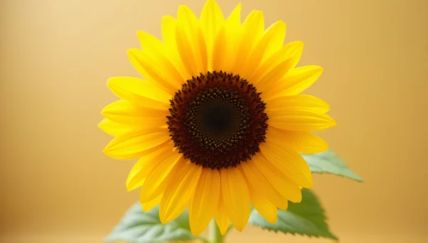 Yellow Sunflower Centered With Soft Backlight