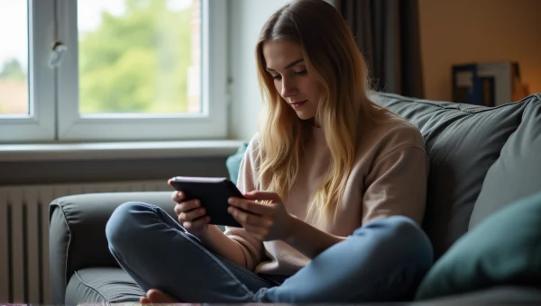 Young Woman Playing Nintendo Switch Indoors